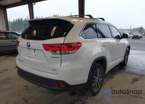 2018 Toyota Highlander Hybrid Xle z USA, uszkodzony, nr VIN 5TDJGRFHXJS037458